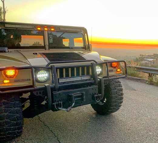 Carter Sharer in his jeep